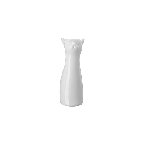 Hutschenreuther Katzen-Vase Weiss Vase 14cm, Porzellan, weiß
