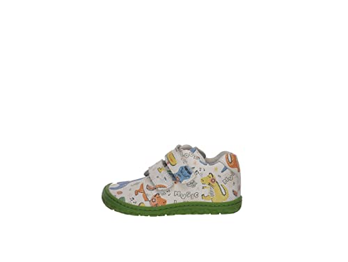 Lurchi Jungen Unisex Kinder Nexo Barefoot Sneaker, White Dino, 29...