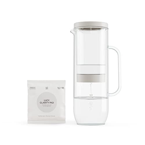 LUCY® Wasserfilter Kanne 2L | Filter Karaffe Glas für...