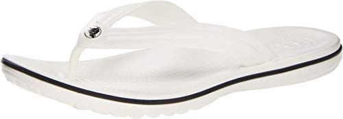 Crocs unisex-adult Crocband Flip Flip-Flop, White, 41/42 EU