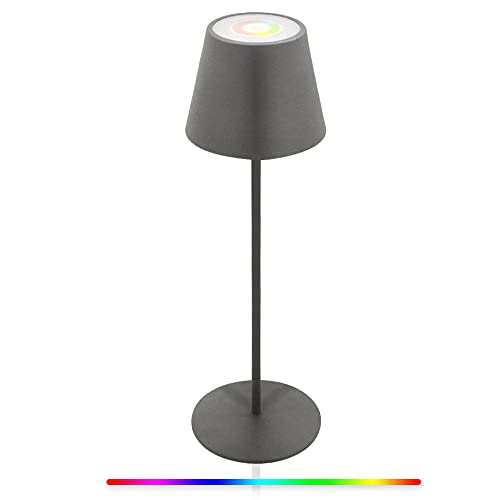 LED Akku Tischlampe,Touch Dimmbar 8 Farben RGB Metall led...