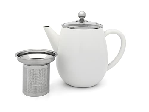 Doppelwandige Teekanne 1.1 Liter mit Filtersieb - isolierende...