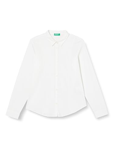 United Colors of Benetton Mädchen 5tuxcq00q Hemd, Bianco 101, L