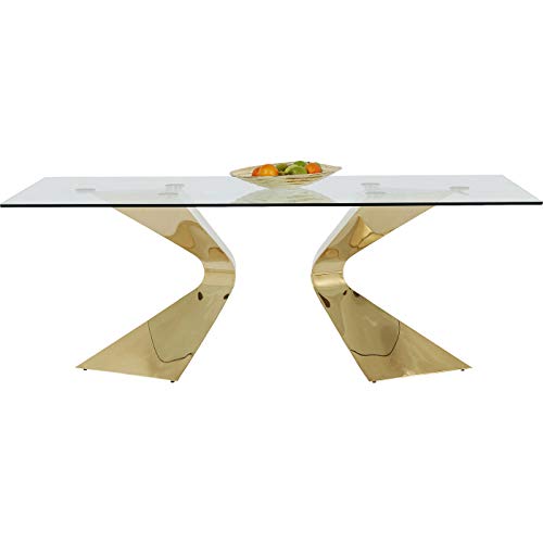 Kare Design Tisch Gloria, gold, 100x200cm, luxuriöser Esstisch,...