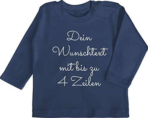 Baby Langarmshirt - Aufdruck selbst gestalten - Wunschtext -...