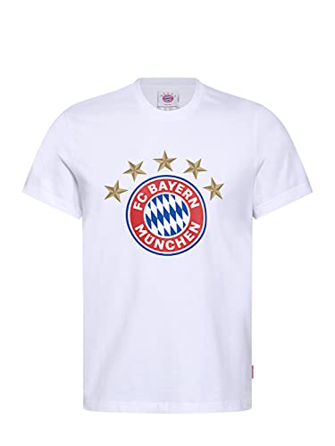 FC Bayern München Kinder T-Shirt Logo weiß, 116
