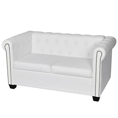 vidaXL Chesterfield Sofa Couch 2-Sitzer Kunstleder Garnitur...