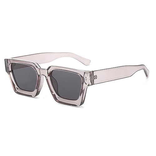 JCTAIFOO Vintage Rechteck Sonnenbrille für Damen Herren Retro...