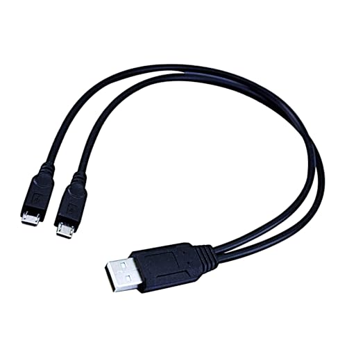 Villageboom Micro USB Splitter 2 Micro USB B-Stecker auf 1 USB...