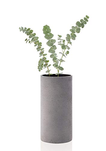 blomus -COLUNA- Vase M aus Polystone, dunkelgrau, puristische...