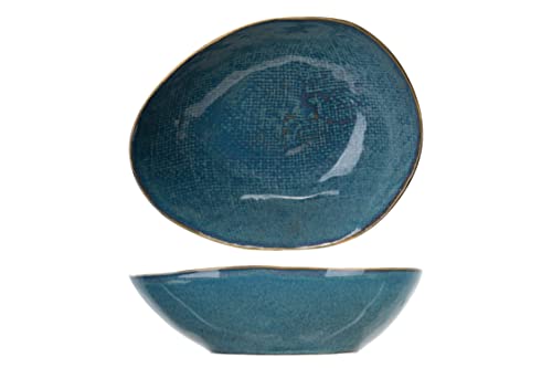 Cosy & Trendy AICHA Teller oval, tief, Blau, 20 x 16,5 x 5,5 cm,...