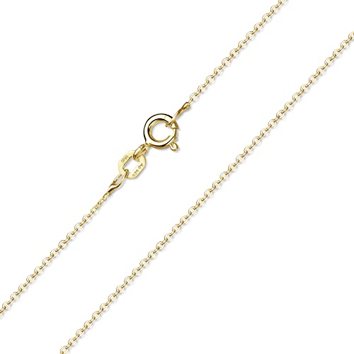 Materia vergoldete Damen Kette Silber 925-45cm Ankerkette...