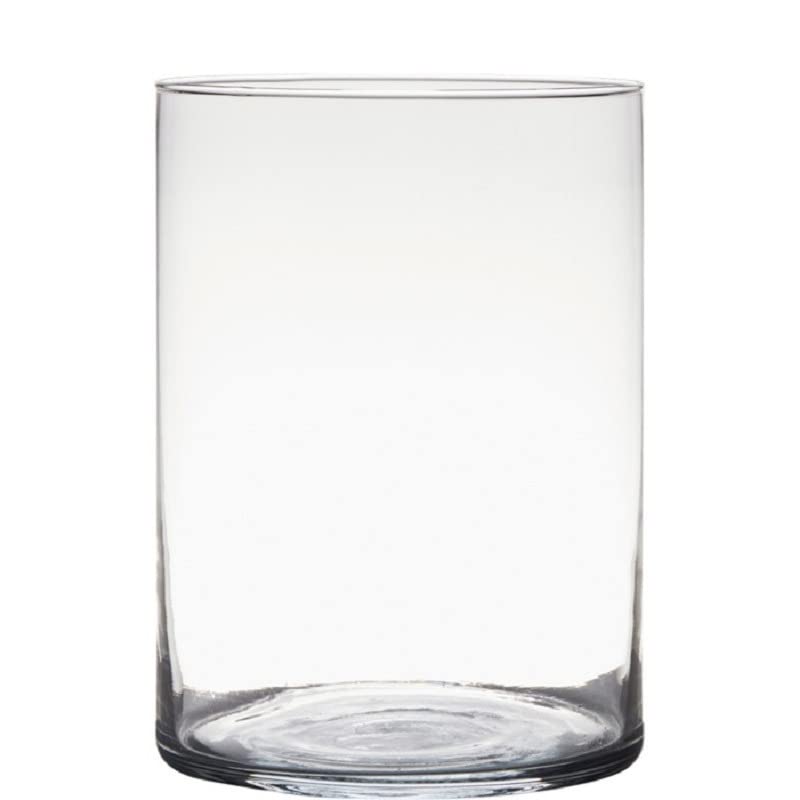 Dekoglas, Glasvase Zylinder H. 25cm D. 18cm transparent rund Glas...