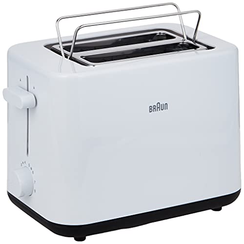 Braun Breakfast1 HT1010WH Toaster with 2 Slots, 8 Toast Levels,...