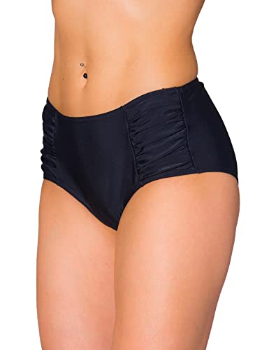 Aquarti Damen Bikinihose Hotpants mit seitlichen Raffungen,...