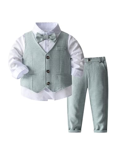 winying Baby Jungen Anzug Gentleman Outfit Langarm Fliege Hemd +...