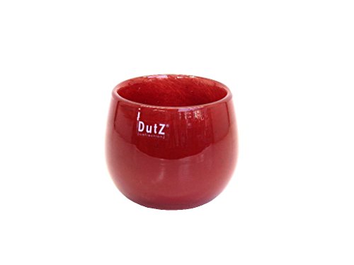 Glasvase/Übertopf Dutz Pot md1 H14 D16 red/rot Glas Vase