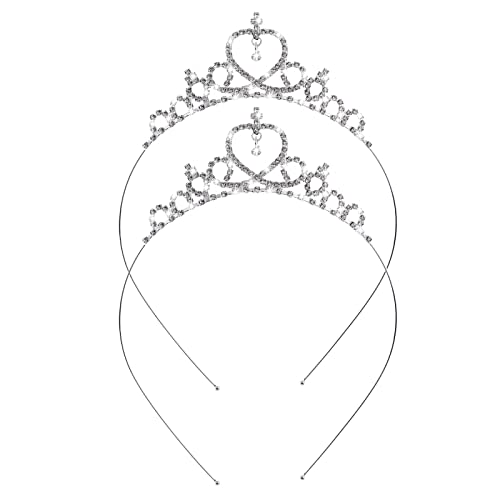 Molain 2 Stück Prinzessin Krone Tiara, Mädchen Stirnband...