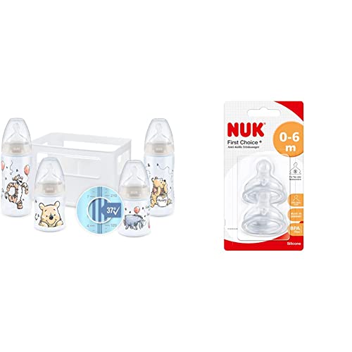 NUK First Choice+ Babyflaschen Starter Set | 0–6 Monate 5...