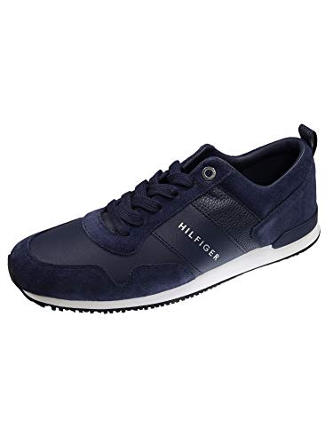 Tommy Hilfiger Herren Sneakers Iconic Leather Suede Mix Runner,...