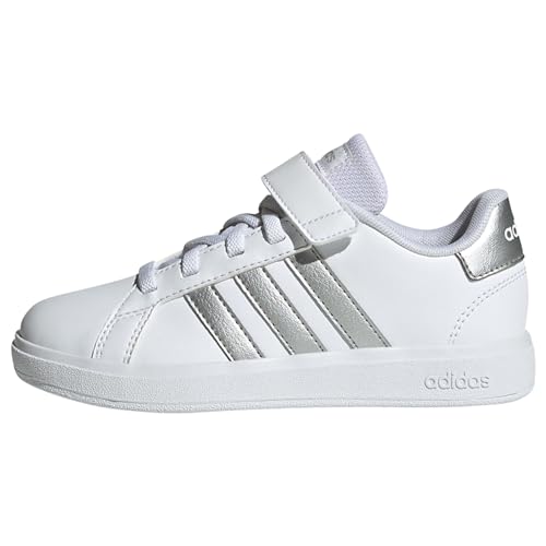 adidas Grand Court Elastic Lace and Top Strap Shoes Sneaker, FTWR...