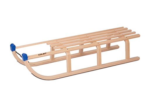 Spetebo COLINT Holzschlitten Davos - 110 cm - Holz Rodelschlitten...