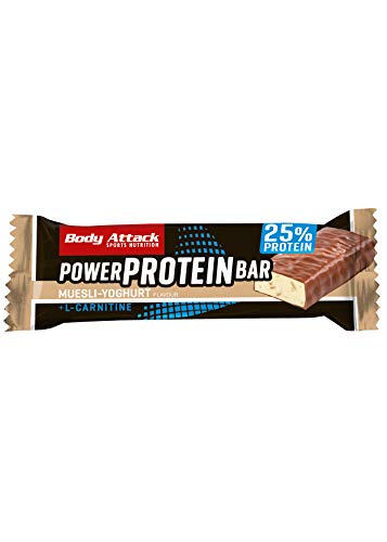 Body Attack Power Protein Bar - Muesli-Yoghurt, 24 x 35g-...