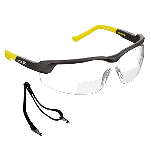 voltX GT Adjustable Bifokale Lesen Schutzbrille (KLAR +2.0...