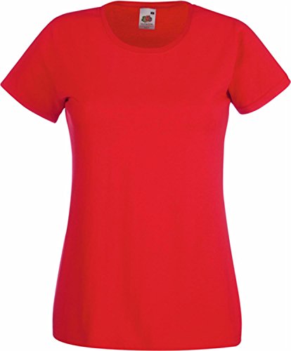 Basic T-Shirt 'Valueweight' - für Damen Farbe rot Größe XS