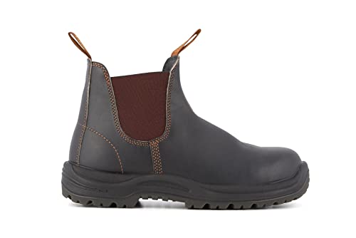 Blundstone 192 Chelsea-Stiefel Aus Braunem Leder Mit Stahlkappe...