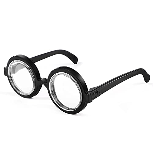 flintronic Spielzeugbrille, Brille Nerd, Runde Brillen mit Klaren...