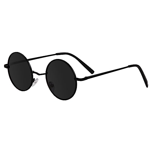 Pinsheng Unisex Runde Sonnenbrille, Retro Vintage Sonnenbrille...