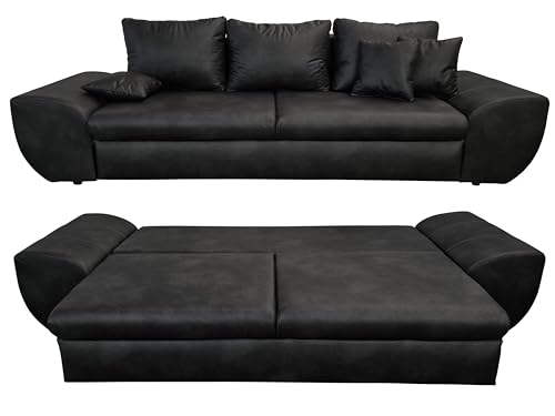 Vintage Big Sofa mit Schlaffunktion und Bettkasten, XXL Trend...