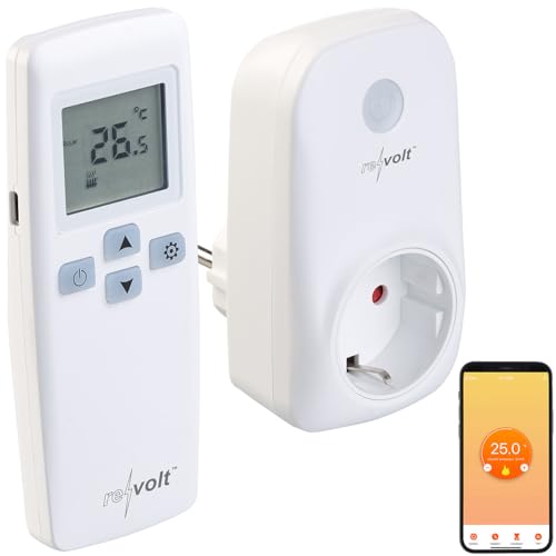 revolt Thermostat 230V: WLAN-Steckdosen-Thermostat mit...