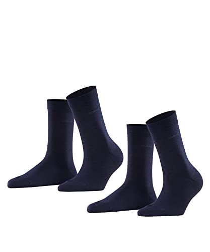 ESPRIT Damen Socken Basic Easy 2-Pack W SO Baumwolle einfarbig 1...