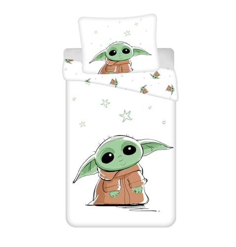 Disney – Bettwäsche aus Baumwolle Star Wars: Baby Yoda – 140...