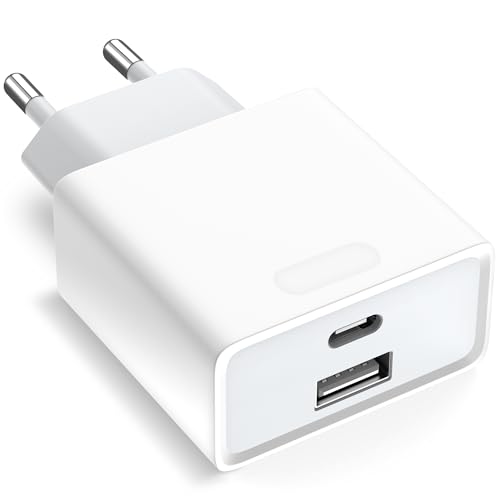 USB C Ladegerät, 20W 2Port USBC Netzteil Adapter Mehrfach für...