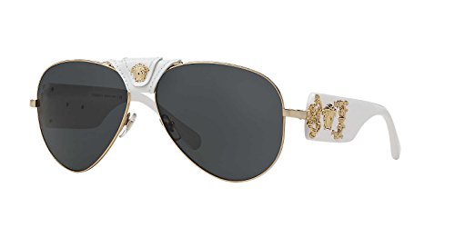 Versace Herren 0VE2150Q 134187 62 Sonnenbrille, Gold (ORO)
