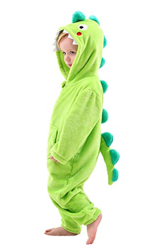 LOLANTA Kinder Grün Dinosaurier Kostüm,Kinder Tier Flanell...