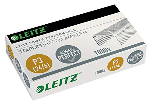 Leitz Power Performance Heftklammern P3, 1000 Stück, Verzinkt,...