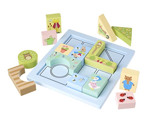 Orange Tree Toys Peter Rabbit Block Puzzle Tablett, Mehrfarbig