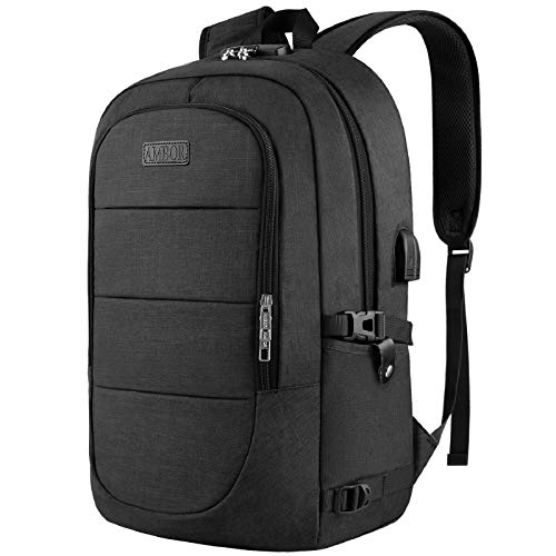 AMBOR Laptop Rucksack Herren mit USB-Ladeanschluss Rucksack Damen...