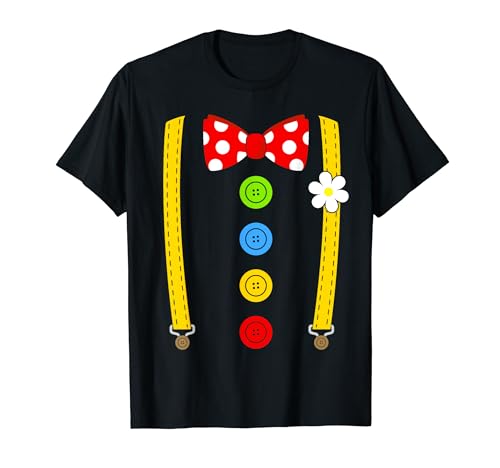 Clown Kostüm Hosenträger Verkleidung Karneval Fasching T-Shirt