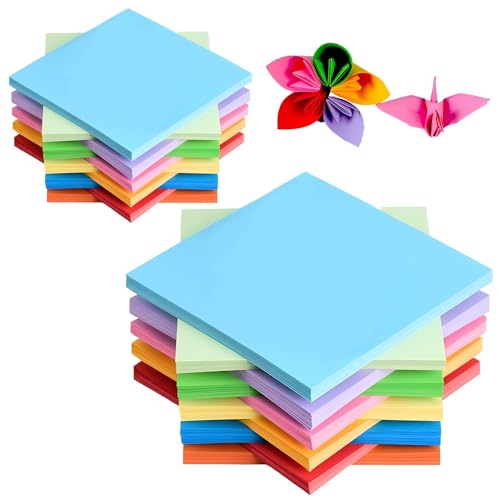 Origamipapier, 200 Blatt Bastelpapier Buntes Papier Doppelseitig...