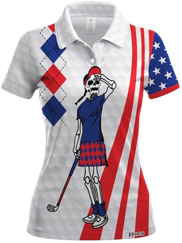HIVICHI Damen-Golf-Shirt, Golfbekleidung, Golf-Outfits für...