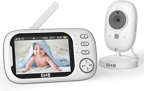 GHB Babyphone mit Kamera 3,5 Zoll Video babyphone mit VOX Modus...