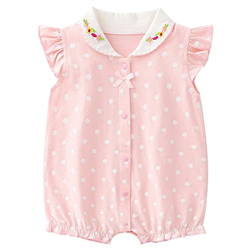 Minizone Baby Mädchen Pyjama Sommer, Kurzarm-Body Babykleidung...