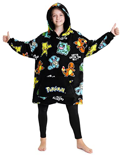 Pokemon Pullover Übergroße Kuschel Hoodie Kinder Jungen