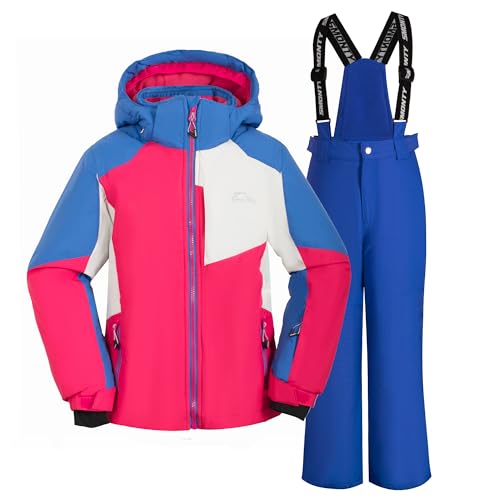 SMONTY Kinder Schneeanzug für Mädchen Winter Skijacke & Hose...