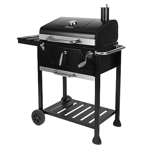 Royal Gourmet Holzkohlegrill Barbecue Grillwagen Smoker Grill...